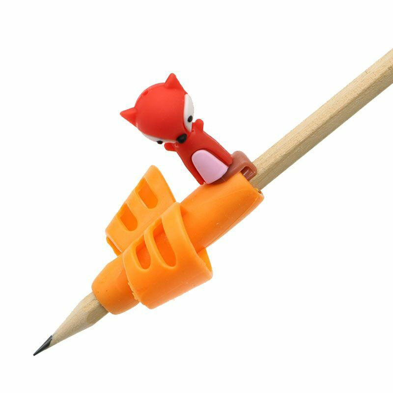 Two-Finger Grip Silicone Baby 3pcs Learning Writing Tool Writing Pencil