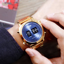 SKMEI 1531 Creative Drum Watch Stainless Steel Waterproof Business Men Watch Quartz Watch
