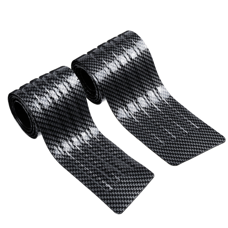 Universal Rear Trunk Carbon Fiber Strip Sill Bumper Guard Protector Pad Cover