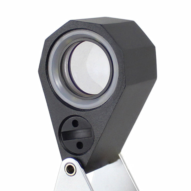 7801A Magnifier 6 LED Light,21mm Lens Foldable 30x Magnification Triplet Optic Lens Jeweler Loupe Ma