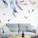 Miico FX82020 2 PCS Feather Decorative Sticker Sofa Background Wall Sticker DIY Sticker