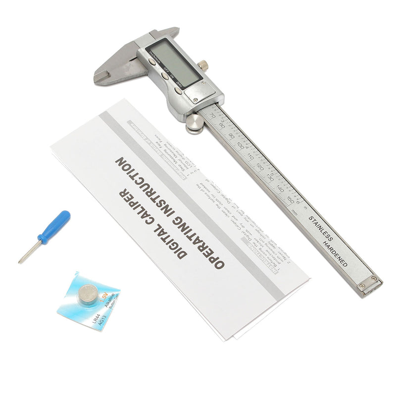 Raitool 6 Inch 150mm LCD Digital Electronic Vernier Caliper Micrometer Stainless Steel Ruler