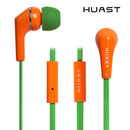 HUAST-37 Colorful Heavy Bass Headphone With Mic In-ear Earphone for Iphone Samsung Xiaomi