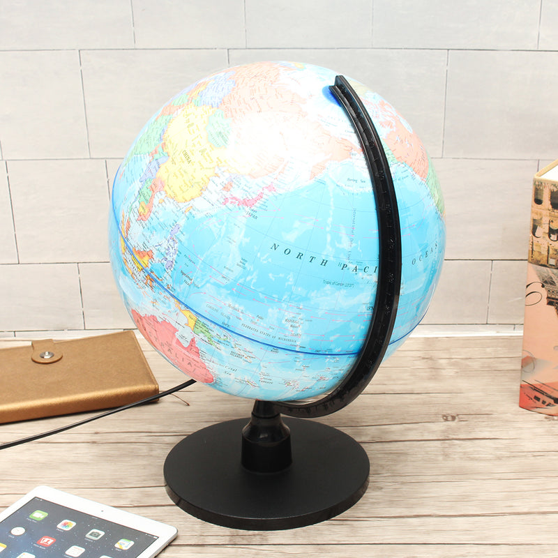 Universal LED World Globe Rotating Swivel Map Of Earth Atlas Geography