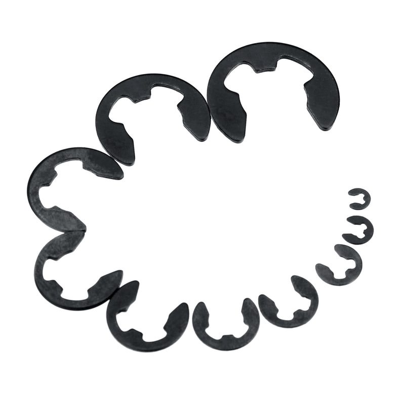 120PCS 1.5-10mm Black Manganese Steel E-shaped Circlip Snap Ring Plier Opening Ring