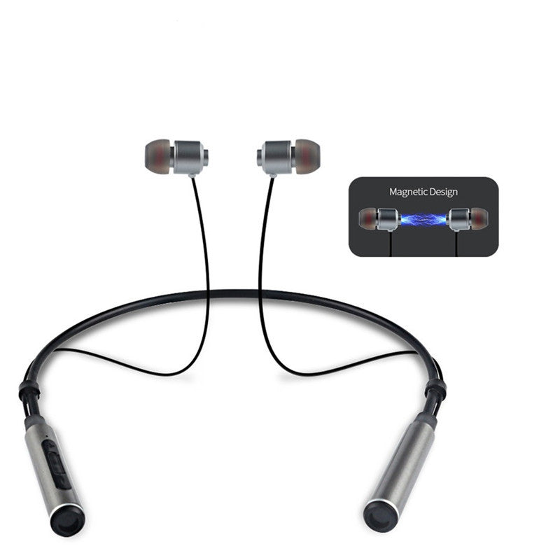 BINAI B22 Double Magnetic Adsorption Wireless bluetooth Earphone Sports Neckband Headphone with Mic