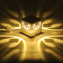 3W Modern Creative Butterfly LED Wall Light Indoor Square Decoration Lamp AC85-265V