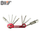 BOY 8050A 12 In 1 Bicycle Multitool Repair Kit Hexagon Screwdriver Set Chain Clamp Splitter Tool