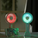 Handheld Table Lamp Fan Mini Portable USB Charging Mobile Phone Holder Desktop 3 in 1 Lighting