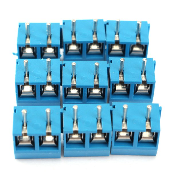 200pcs 2 Pin Plug-In Screw Terminal Block Connector 5.08mm Pitch
