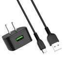 HOCO C70 US QC 3.0 Charger Power Adapter With Micro USB Cable for Tablet Smartphone