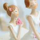 2pcs/set Beautiful Girl & Angel Creative Resin Doll Ornaments Fairy Statue Wedding Home Decorations