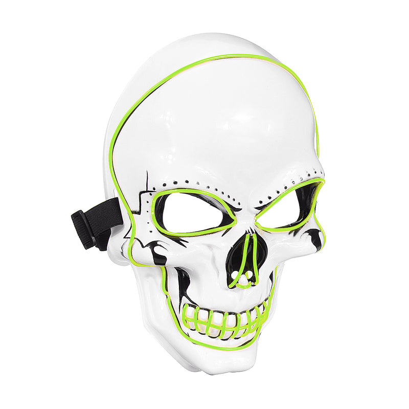 Halloween LED Light Skull Head Face Mask Carnival Night Cosplay Costume Props