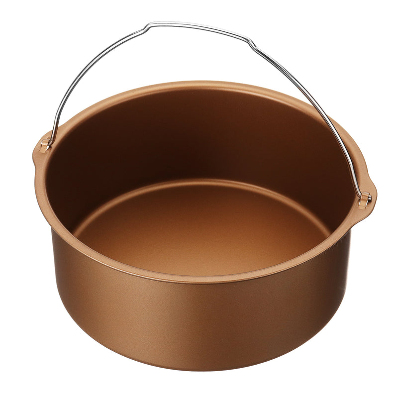 5Pcs 8'' Air Fryer Accessories Set Cake Pizza BBQ Roast Barbecue Baking Pan