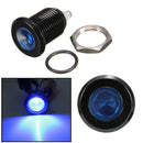Silver/Black Shell Metal 12mm LED Indicator Light Pilot Dash Lamp Screw Shape12V