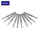 Drillpro DB-M10 10pcs 3.175x2mm Carbide End Mill Engraving Bits for CNC PCB Machinery Rotary Burrs
