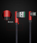 Bakeey 4A Type C Double Elbow 3.28ft/1m Fast Charging Data Cable For Oneplus 7 Huawei P30 Pro Mate 30 Xiaomi Mi9 9Pro