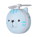 USB Rechargeable Mini Portable Fan with Makeup Mirror Led Light Pocket Handheld Fan
