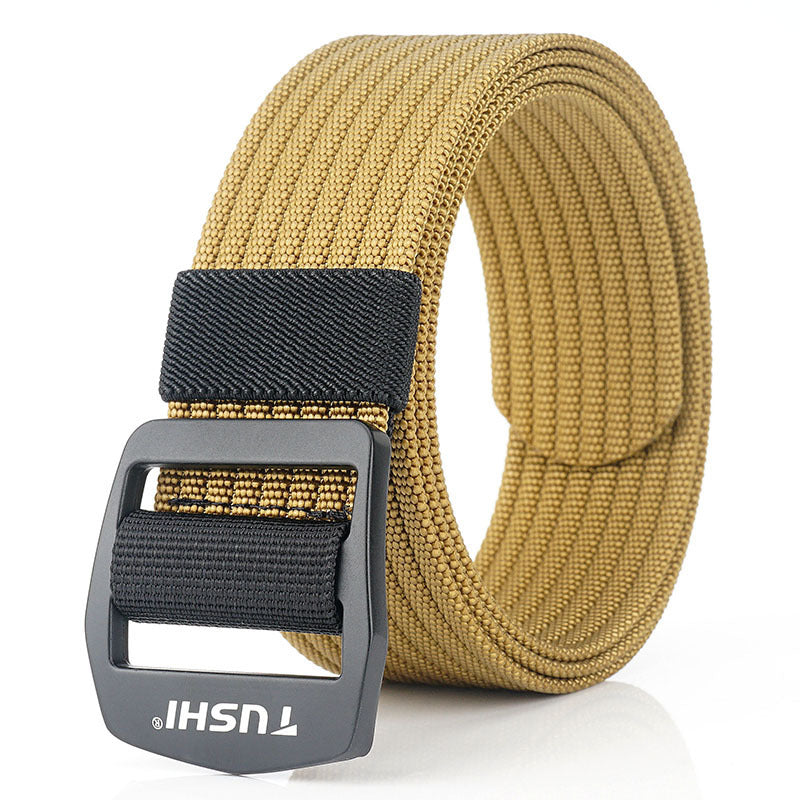 TUSHI R120 Military Tactical Belts Security Elastic Weave Stretch Thick Nylon Waist Belt