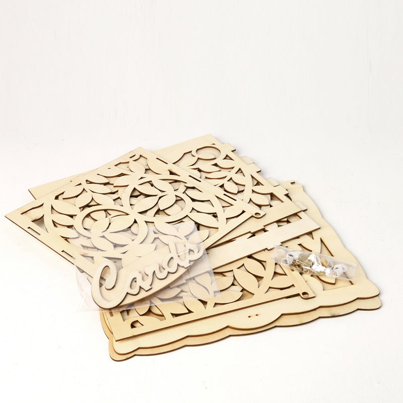 Wedding Card Box With Lock DIY Money Wooden Gift Leaf Boxes For Birthday Party