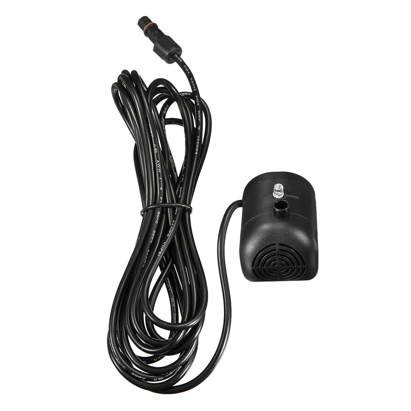 7V Solar Power Fountain Pool Water Pump Kit Timer/LED Light Garden Pond Submersible Pumps