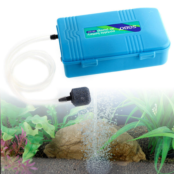 Waterproof Portable Oxygen Air Pump for Fish Tank Aquarium Accessories with Soft Tube Air Stone