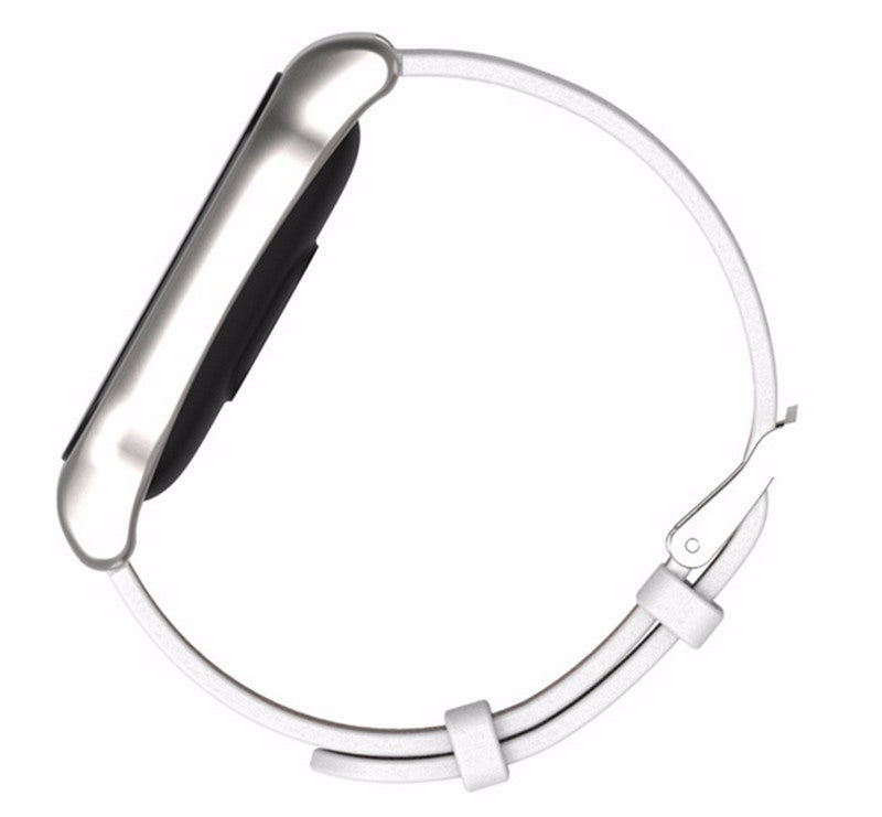 Mijobs Leather Bracelet Replacement for Xiaomi MiBand 2 Wrist Strap Smartband