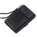 CarrKen Multifunction Men's Handbag Two Fold Wallet Card Holder Coin Pocket Passport Bag