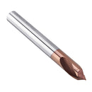 Drillpro 2 Flutes 90 Degree Chamfer End Mill 4/6/8/10/12mm HRC45 Tungsten Steel AlTiN Coating Milling Cutter