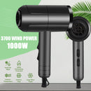 2000W Salon Electric Hair Dryer 6 Gear Black Hair Dryer Cold & Hot Air Hair Care Hair Dryer 3700 Wind Power Hairdressing Portable Travelling