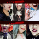 Get Coupons Halloween Cosplay Vampire Fangs Werewolf Teeth Fancy Dress Costume Accessory Tooth