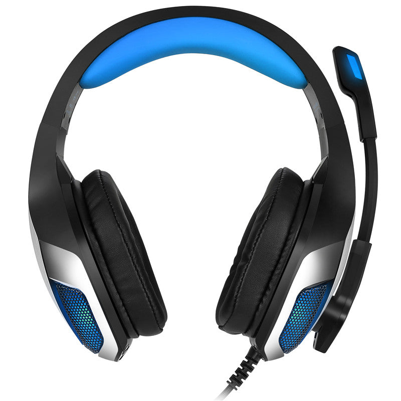 V4 3.5mm Wired Control Lighting Gaming Deep Bass Headphone Noise Cancelling Metal Headset With Mic