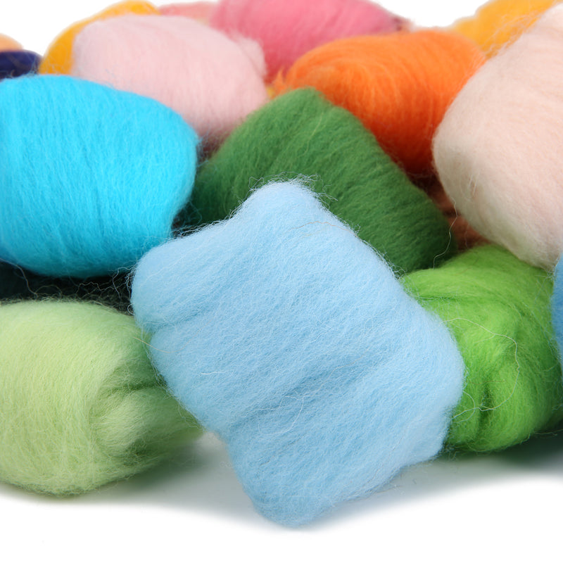 36 Colour Wool Felt Needles Tool Set Needle Felting Mat Starter DIY Kit With Box