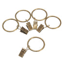 40pcs Metal Window Bathroom Curtain Clips Rings Pole Rod Voile Drapery 32mm Inner Diameter