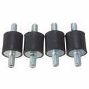4pcs M5 Rubber Mounts 15x15mm Rubber Vibration Isolator Mounts Rubber Shock Absorber