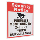 10Pcs Camera Video Surveillance Sign Sticker Security Notice Premises Monitored By 24 Hour