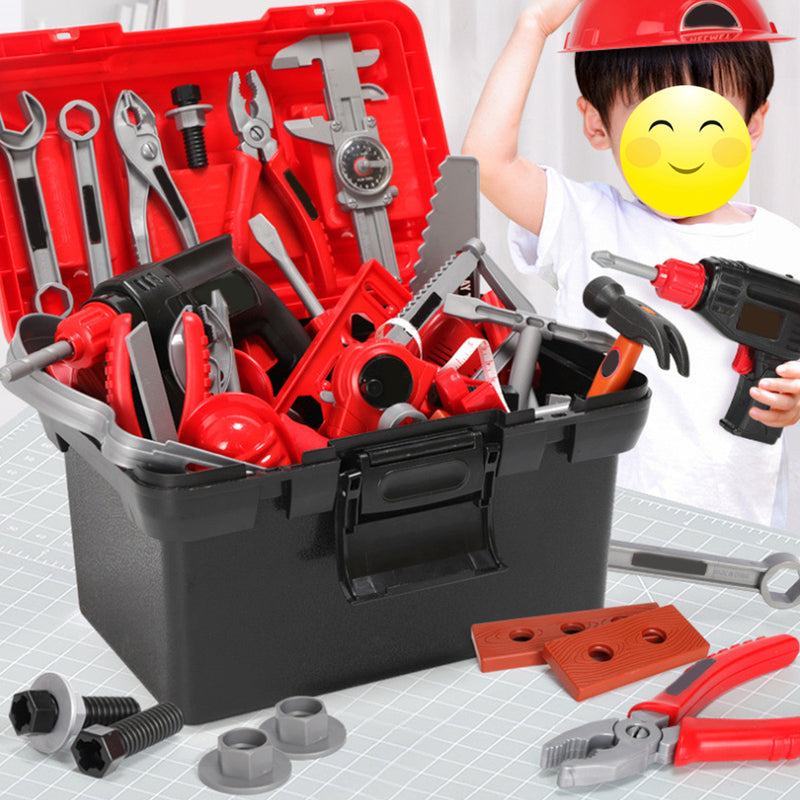 Children's Simulation Play Toy Toolbox Drill Maintenance Repair Tool Set Educational Toys Gift
