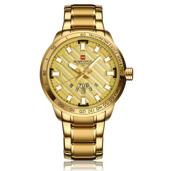 NAVIFORCE NF9090 Fashion Men Quart Watch Luxury Stainless Steel Sport Watch