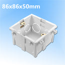 86x86mm Wall Plate Box Universal White Socket Switch Back Cassette