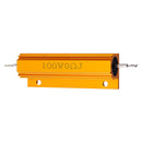 RX24 100W 8R 8RJ Metal Aluminum Case High Power Resistor Golden Metal Shell Case Heatsink Resistance Resistor