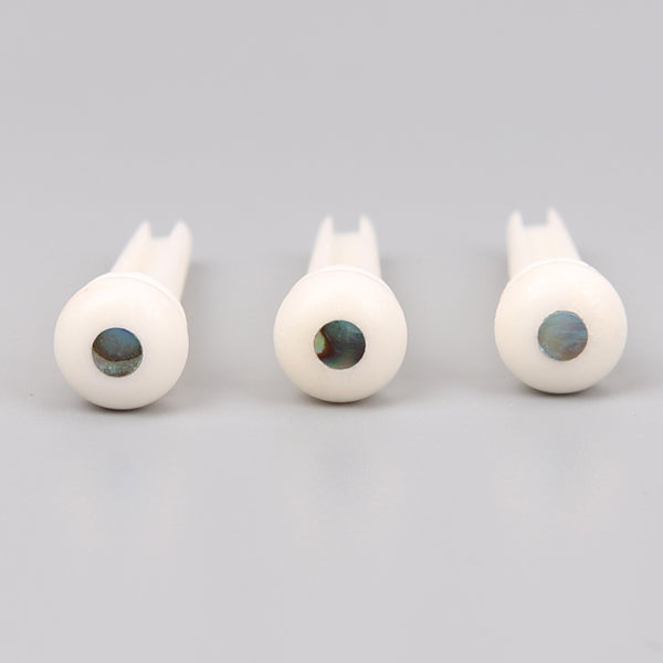 Cattle Bone Guitar Parts Endpin with Abalone Dot Bridge End Pin for Acoustic Guitar