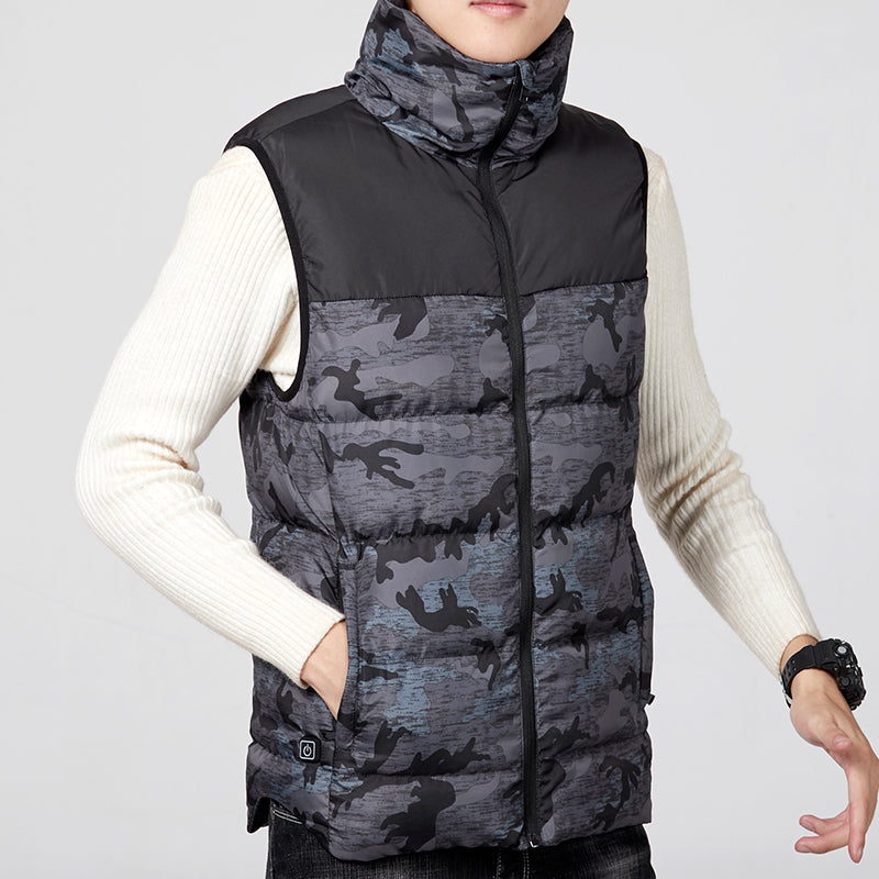 Electric Vest Heated Cloth Jacket USB Warm Heating Pad Body Winter Warmer Gray