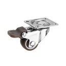 Machifit 4pcs 1 Inch TPE Mute Lightweight Universal Wheels with Brake Caster for Furniture