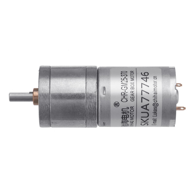 CHIHAI CHR-GM25-370 Motor DC 24V 1:98.8 60rpm Permanent Magnet Micro Gear Motor