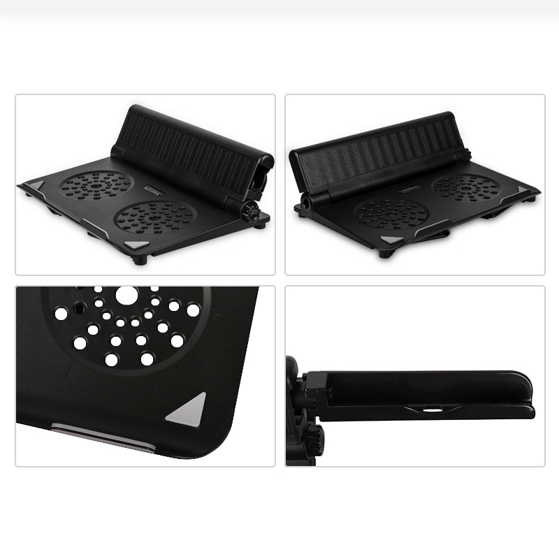 KUQI 033 Laptop lift Stand Notebook Cooling Pad Phone Stand Adjustable Height Cooler Universal for 10-17 Inch Laptops