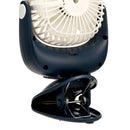 360 Degree Adjustable Portable 2 In 1 Clip On Fan Camping Fan USB Rechargeable Mini Desk Pram Fan