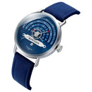 SANDA P1030 Fashion Date Display Creative Dial Fashion Men Leather Strap Quartz Watch