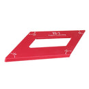 Drillpro ES-3 Aluminum Alloy 45 Degree Marking Angle Ruler Parallel Ruler with Base Woodworking Measuring Scribing Tool