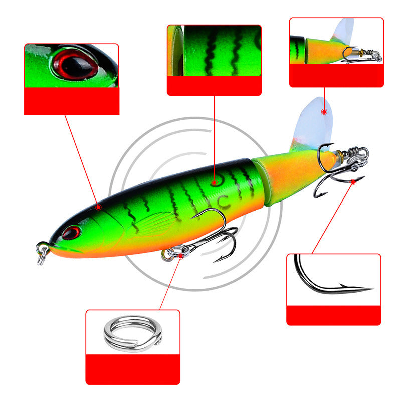 PROBEROS 5 Pcs 110/145mm Fishing Lure Rotation Artificial Fishing Hooks Fishing Hard Bait