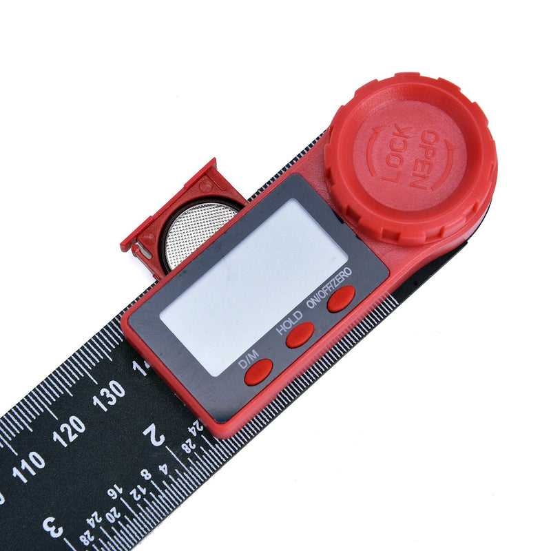2 In 1 Folding Digital LCD Angle Finder Ruler Stainless Steel Ruler 360 Degree Protractor